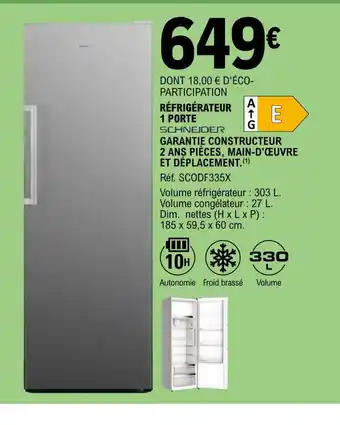 E.Leclerc Réfrigérateur 1 porte offre