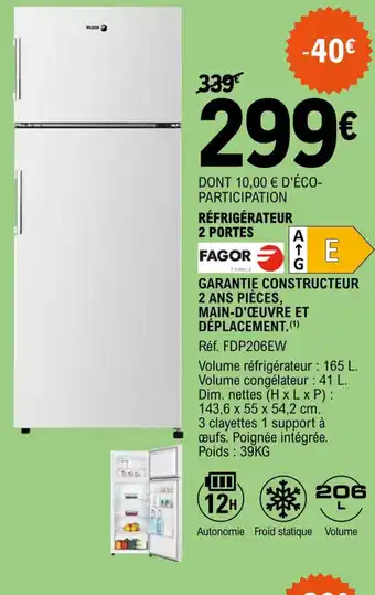 Fagor Réfrigérateur 2 portes