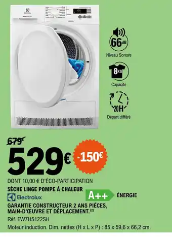E.Leclerc Electrolux Sèche Linge Pompe à Chaleur offre