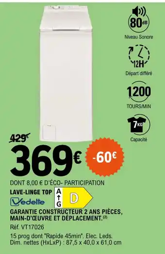 E.Leclerc Lave-Linge Top offre