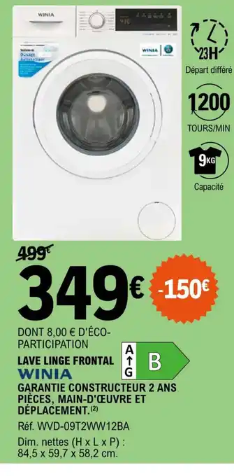E.Leclerc Lave Linge Frontal offre