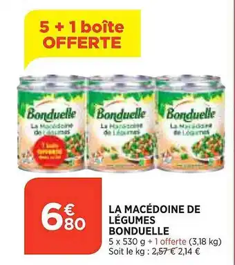 Maximarché La macédoine de légumes bonduelle offre