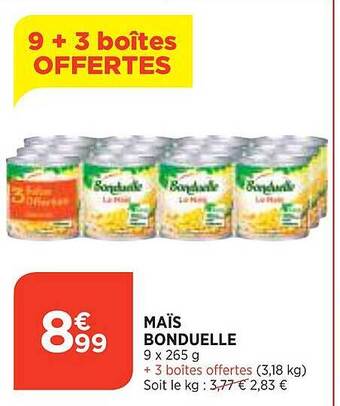 Maximarché Maïs bonduelle offre