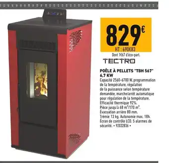 PoĂȘle Ă Pellets TBH 567 6,7kw