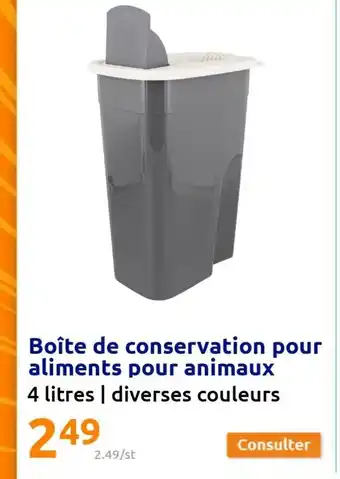 Action Boîte de Conservation Pour Aliments pour Animaux offre