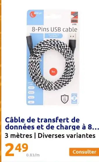 Action Câble de Transfert de Données Et de Charge à 8 offre
