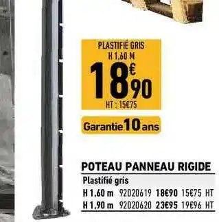 Brico Cash Poteau Panneau Rigide offre