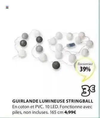 JYSK Guirlande Lumineuse Stringball offre