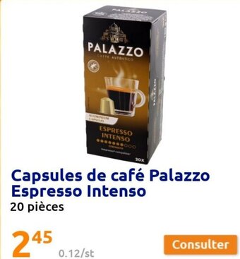 Action Capsules de Café Palazzo Espresso Intenso offre