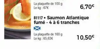Saumon atlantique fumé - 4 à 6 tranches
