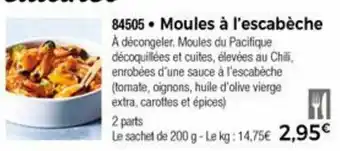 Thiriet Moules à l'escabèche offre