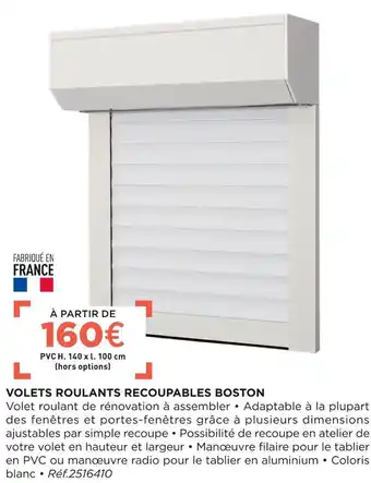 Lapeyre Volets roulants recoupables boston offre