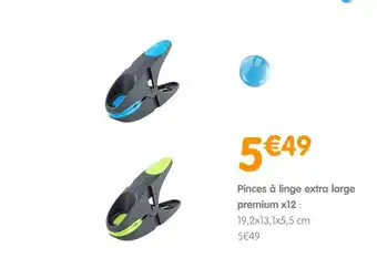 b&m Pinces à linge extra large premium x12 offre
