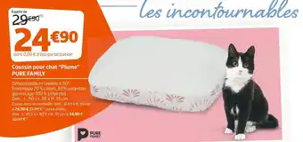 Jardiland Pure family coussin pour chat “plume” offre