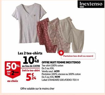 Auchan Offre nuit femme inextenso offre