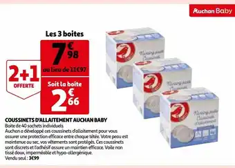 Auchan Coussinets d'allaitement auchan baby offre