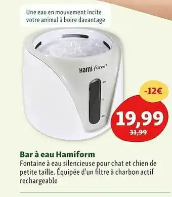 Maxi Zoo Bar à eau hamiform offre