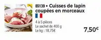 Thiriet Cuisses de lapin coupées en morceaux offre