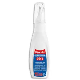 Tipp-ex stylo correcteur 2 en 1 pointe métal fine et applicateur mousse, contenance 15ml
