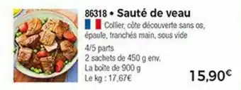 Thiriet Sauté de veau offre
