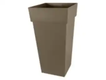E.Leclerc Brico Pot de fleur carré toscane 43 x h.80 cm - taupe offre