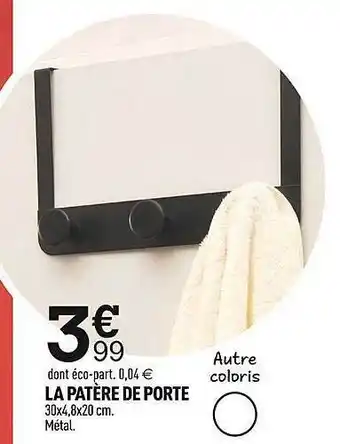 Centrakor La patère de porte offre