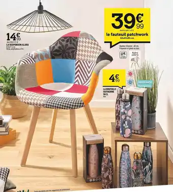 La suspension alara la bouteille isotherme 50 cl le fauteuil patchwork