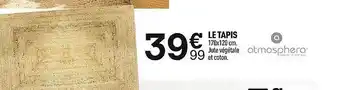 Centrakor Le tapis atmosphera offre