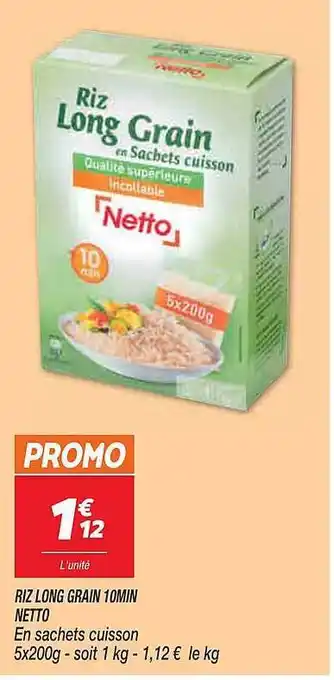Netto Riz long grain 10 mn netto offre