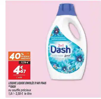 Netto Lessive liquide envolée d'air frais dash offre