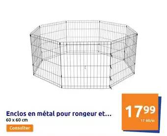 Action Enclos en métal pour rongeur et offre