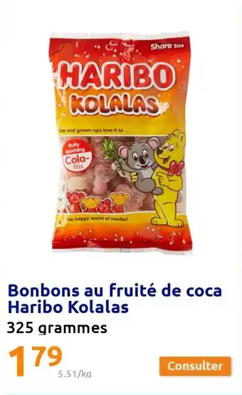 Action HARIBO KOLALAS bonbons au fruité de coca offre