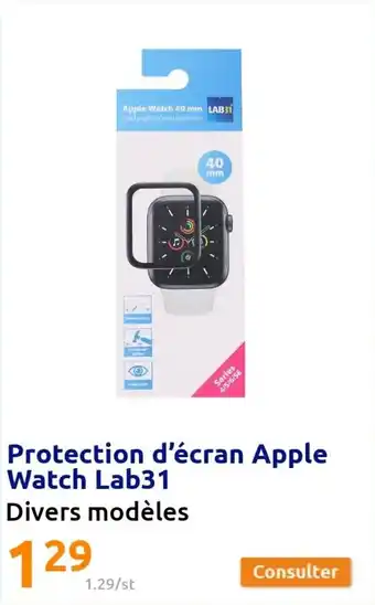 Action Protection d'écran apple watch lab31 offre