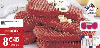 Steak hache pur bœuf 5% M.G. cora