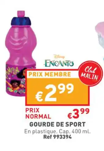 Trafic Gourde de sport offre