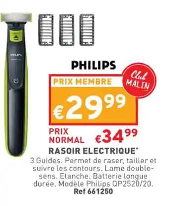 Trafic Rasoir electrique offre