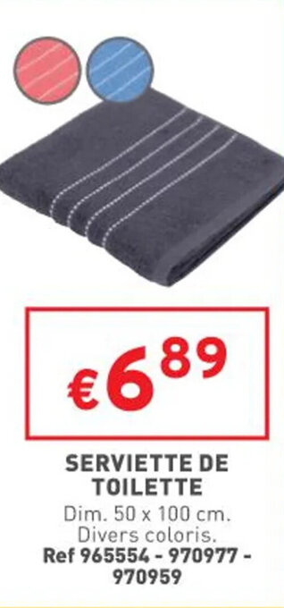 Trafic Serviette de toilette offre