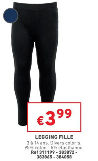 Trafic Legging fille offre