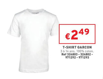 Trafic T-shirt garcon offre