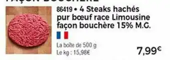 Thiriet 4 Steaks hachés offre