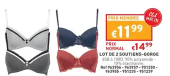 Trafic Lot de 2 soutiens-gorge offre