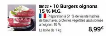 Thiriet 10 Burgers oignons offre