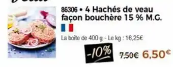 4 Hachés de veau façon bouchère
