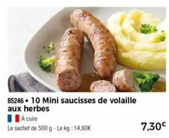 Thiriet 10 Mini saucisses de volaille aux herbes offre