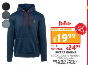 Trafic Sweat homme offre