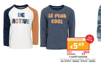 Trafic T-shirt garcon offre