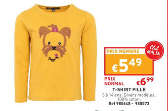 Trafic T-shirt fille offre