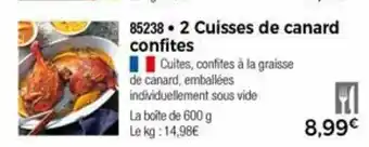 2 Cuisses de canard confites