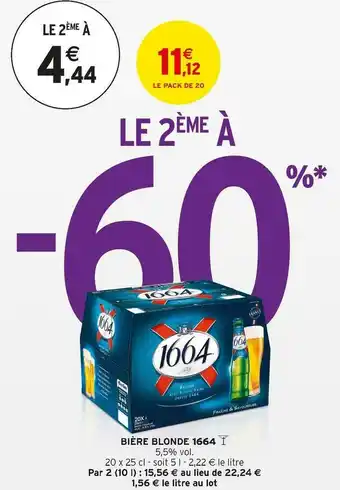 Intermarché BIÈRE BLONDE offre