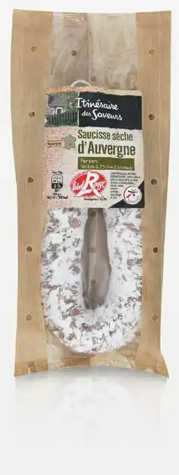 Intermarché SAUCISSE SÈCHE D’AUVERGNE LABEL ROUGE offre